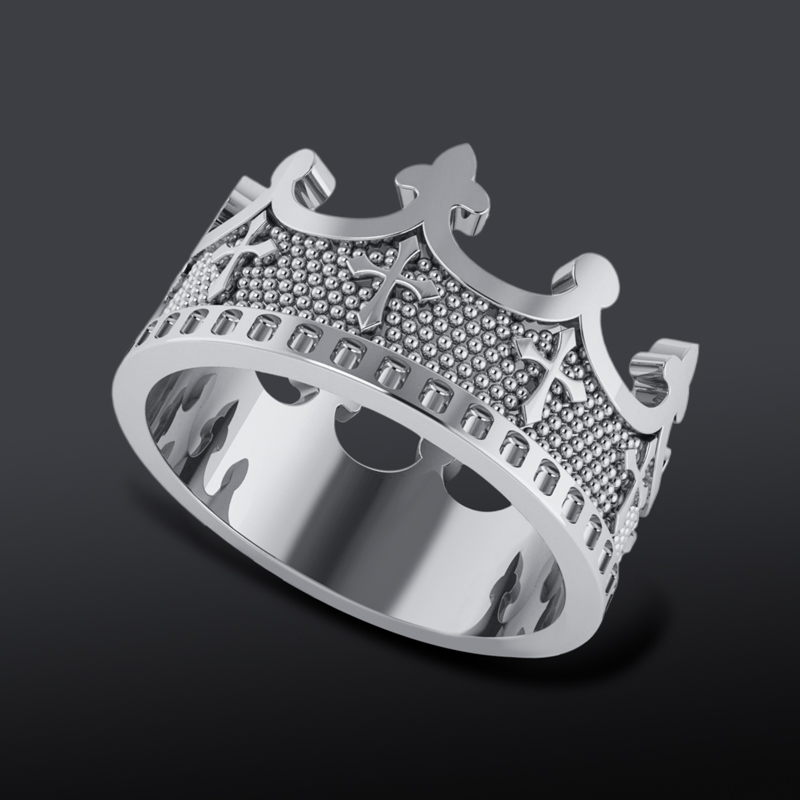 Cross Crown Ring For Men Bold Statement Style With Street Luxury - Image 3