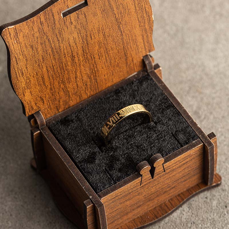 Custom Promise Ring In Gold Gold With Bold Statement Appeal - Image 4