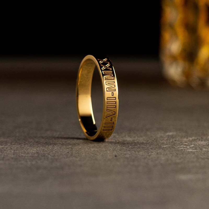 Custom Promise Ring In Gold Gold With Bold Statement Appeal - Image 5
