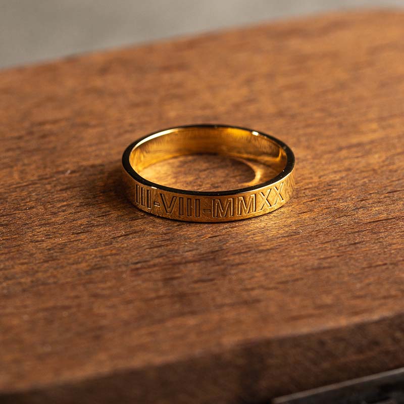 Custom Promise Ring In Gold Gold With Bold Statement Appeal - Image 6