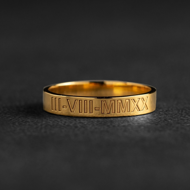 Custom Promise Ring In Gold Gold With Bold Statement Appeal