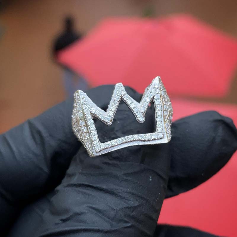 Iced Out King Crown Ring For Men Gold With Street Luxury Shine