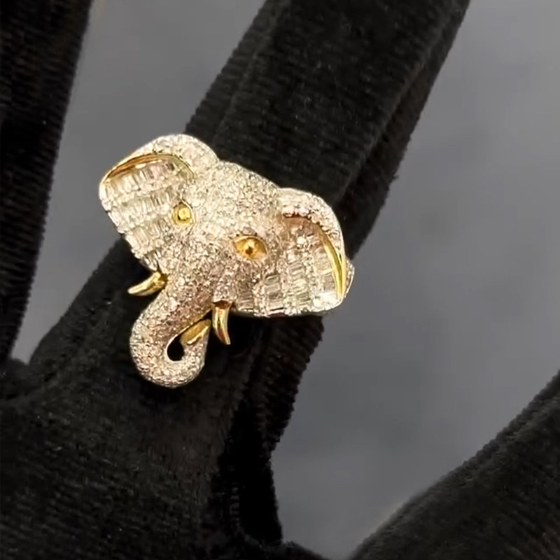 Elephant Ring In Gold Gold Premium Look Without Heavy Price