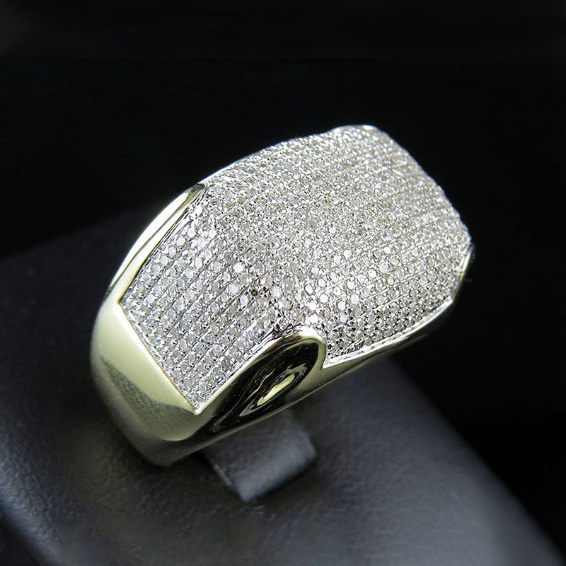 Iced Out Out Ring In Gold Gold Shine With Street Luxury - Image 4