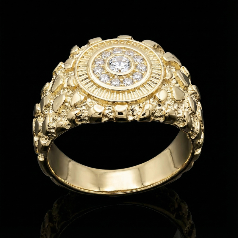 Eye Nugget Ring In Gold Gold With Bold Statement Appeal - Image 4