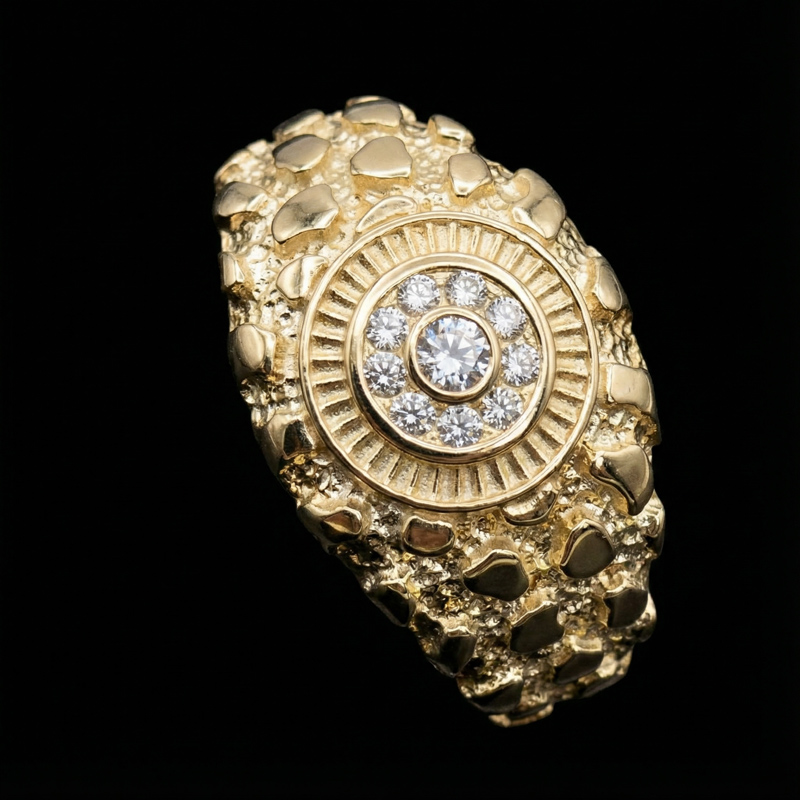 Eye Nugget Ring In Gold Gold With Bold Statement Appeal - Image 5