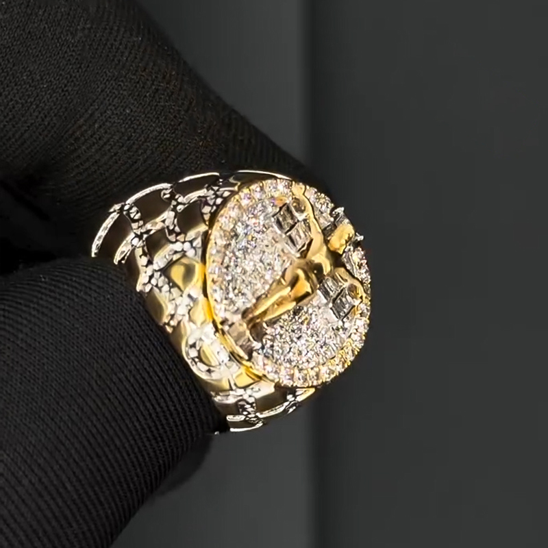 Jesus Cross Baguette Cut Ring Bold Statement Style With Street Luxury - Image 3