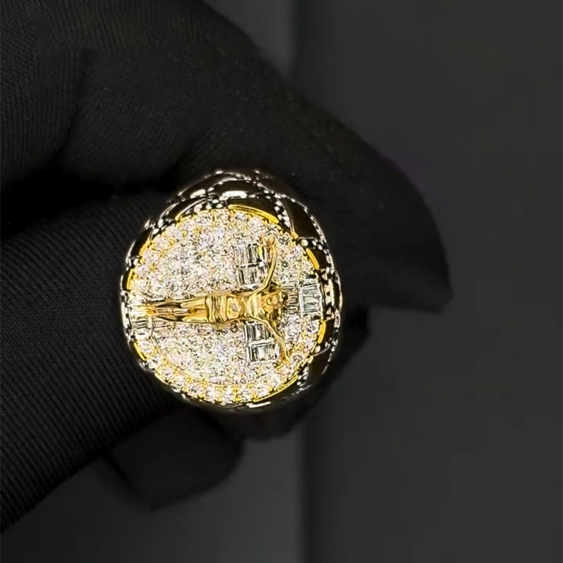 Jesus Cross Baguette Cut Ring Bold Statement Style With Street Luxury - Image 5
