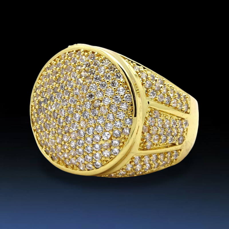 Iced Out Round Side Ring Moissanite With Street Luxury Shine - Image 3