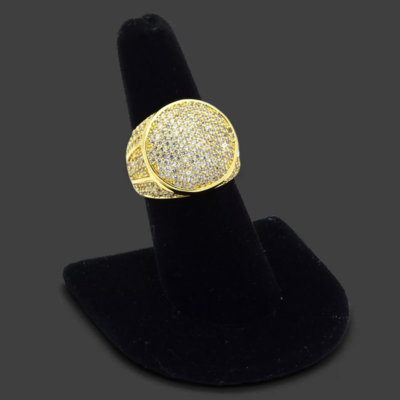 Iced Out Round Side Ring Moissanite With Street Luxury Shine - Image 4