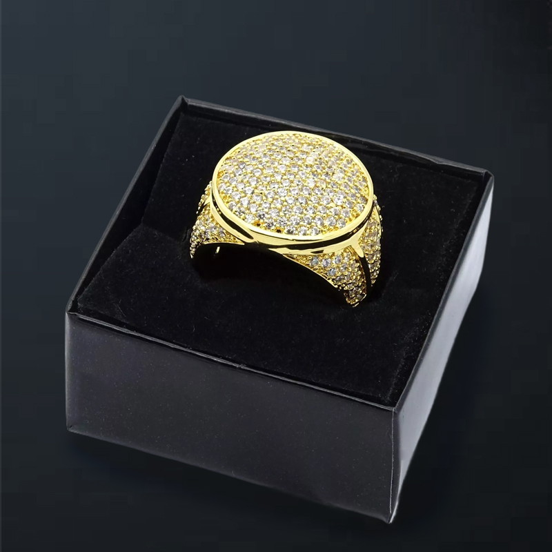Iced Out Round Side Ring Moissanite With Street Luxury Shine - Image 5