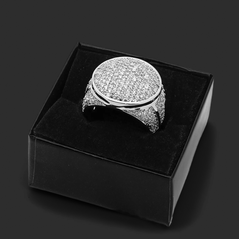Iced Out Round Side Ring Moissanite With Street Luxury Shine - Image 9