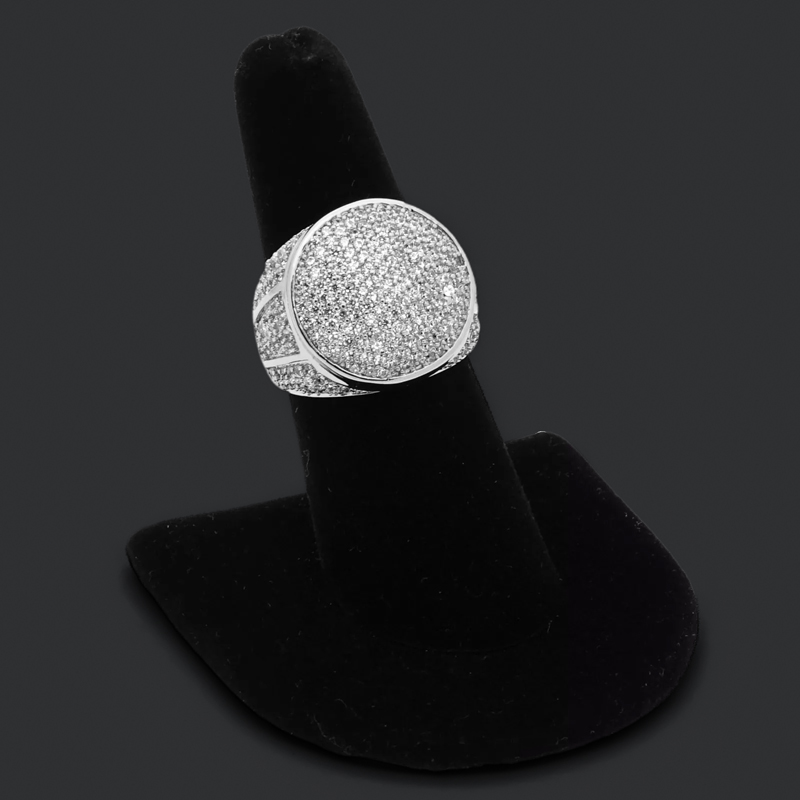 Iced Out Round Side Ring Moissanite With Street Luxury Shine - Image 10