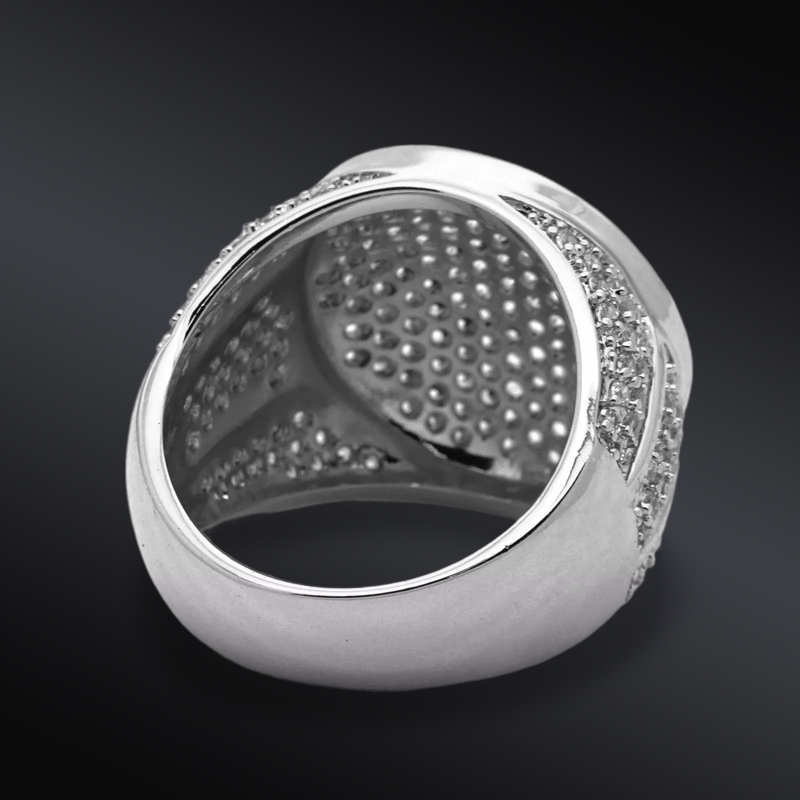 Iced Out Round Side Ring Moissanite With Street Luxury Shine - Image 11