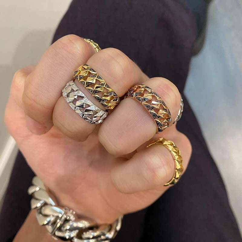 Iced Out Out Cuban Ring Gold Premium Look Without Heavy Price