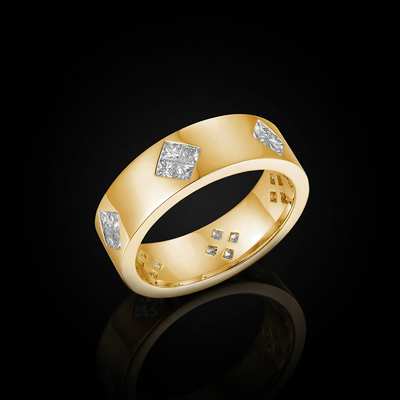 1.92 Ctw White Diamond Wedding Band Ring For Men With Iced Out Shine - Image 3