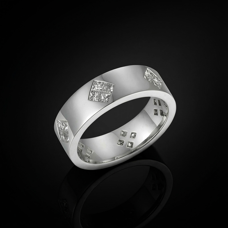 1.92 Ctw White Diamond Wedding Band Ring For Men With Iced Out Shine - Image 4