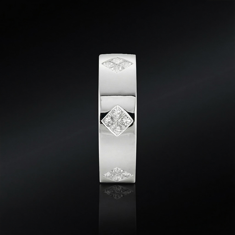 1.92 Ctw White Diamond Wedding Band Ring For Men With Iced Out Shine - Image 9