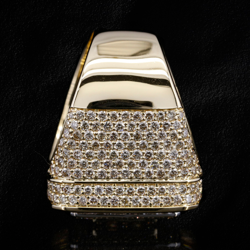 Iced Out Baguette Cut Square Rings Gold With Street Luxury Shine - Image 3