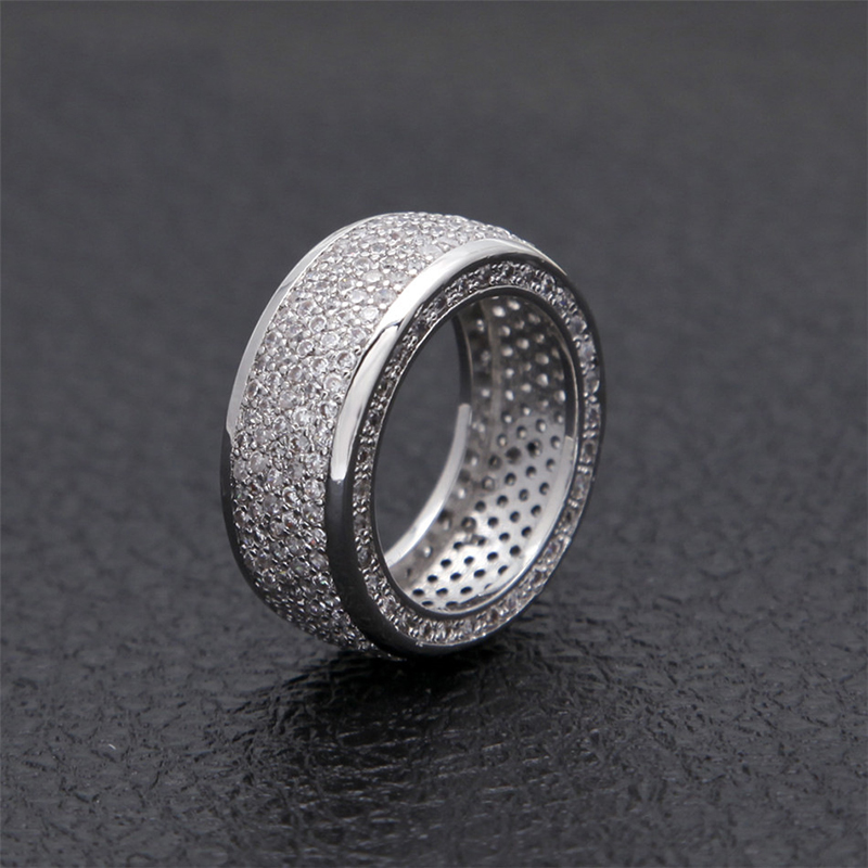 Iced Out Out Luxury Band Rings For Men Gold With Street Luxury Shine - Image 5