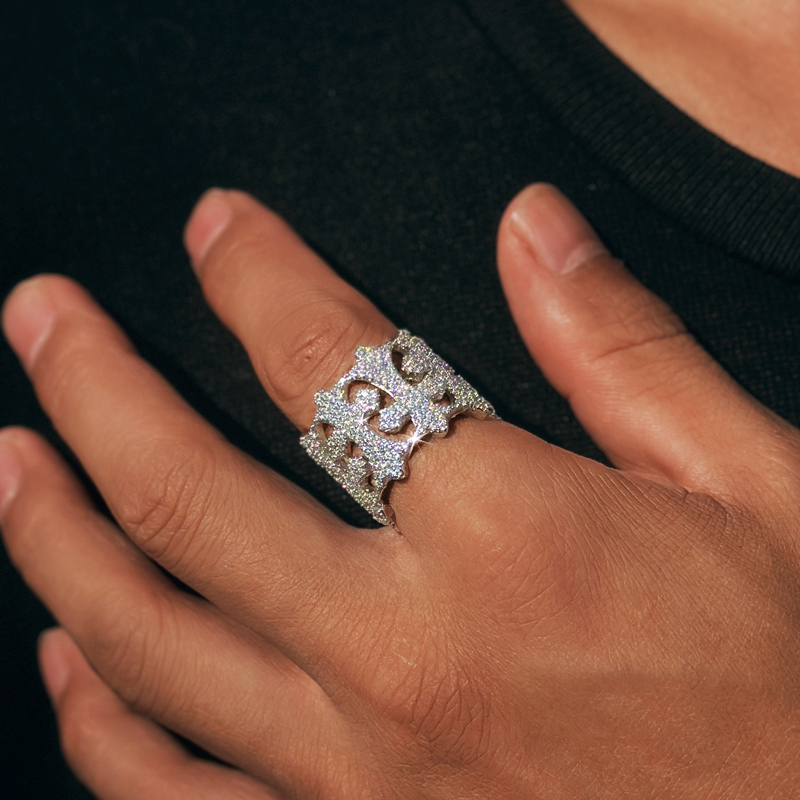 Iced Out Out Cross Ring Gold Premium Look Without Heavy Price - Image 3