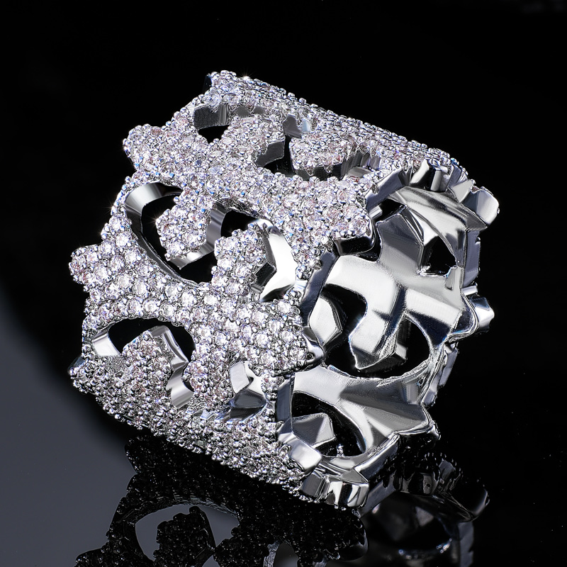 Iced Out Out Cross Ring Gold Premium Look Without Heavy Price - Image 4