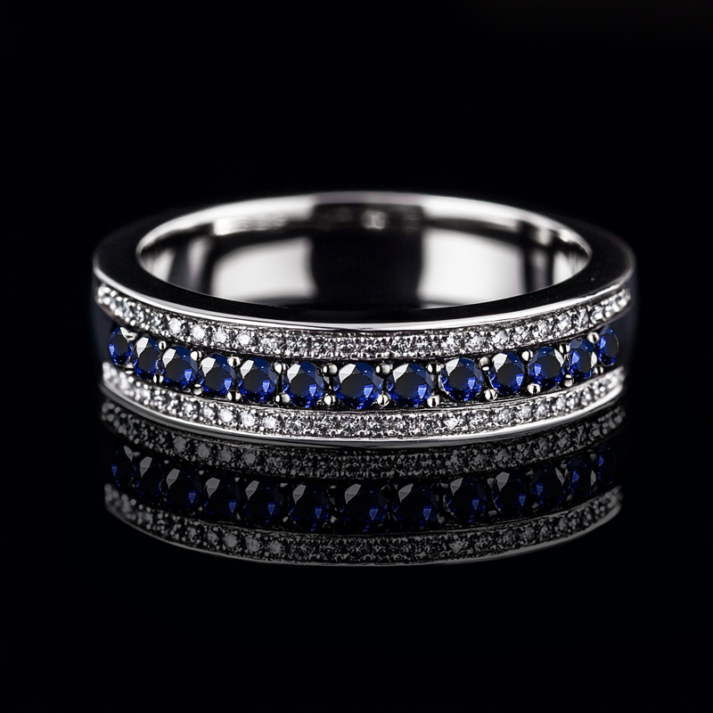 Diamond Men's Eternity Wedding Band Moissanite With Street Luxury Shine
