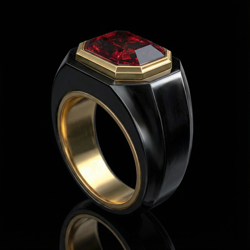 Iced Out Ruby Signet Ring Silver Premium Look Without Heavy Price - Image 5