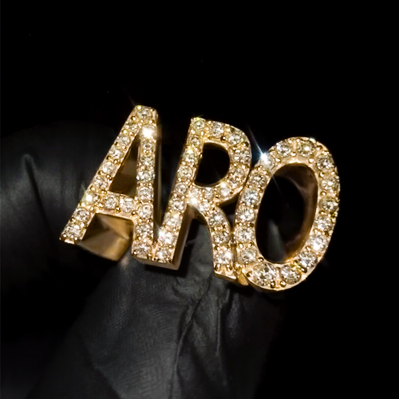 Iced Out Custom Name Ring Moissanite With Street Luxury Shine - Image 3