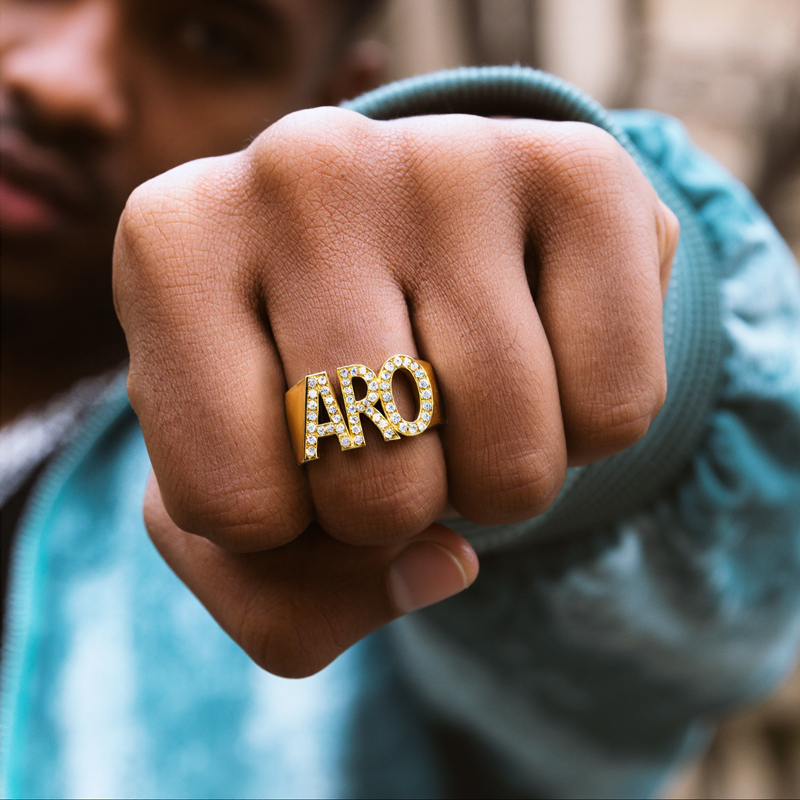 Iced Out Custom Name Ring Moissanite With Street Luxury Shine - Image 4