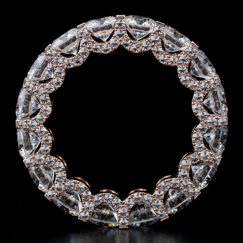 Ice Out Side Inverted Inlaid Round Cut Ring Silver With Street Luxury Shine - Image 6