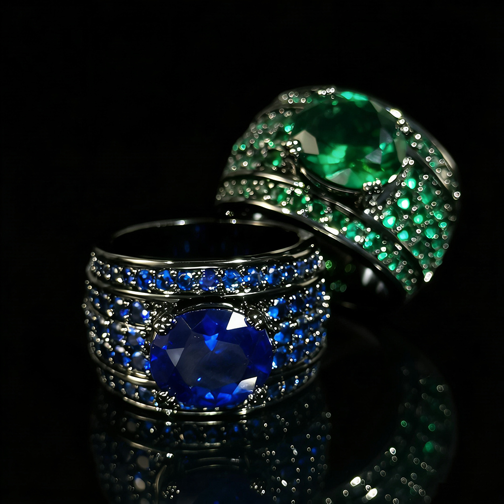 Iced Out Ring In Black Gold Plating Gold Shine With Street Luxury - Image 4