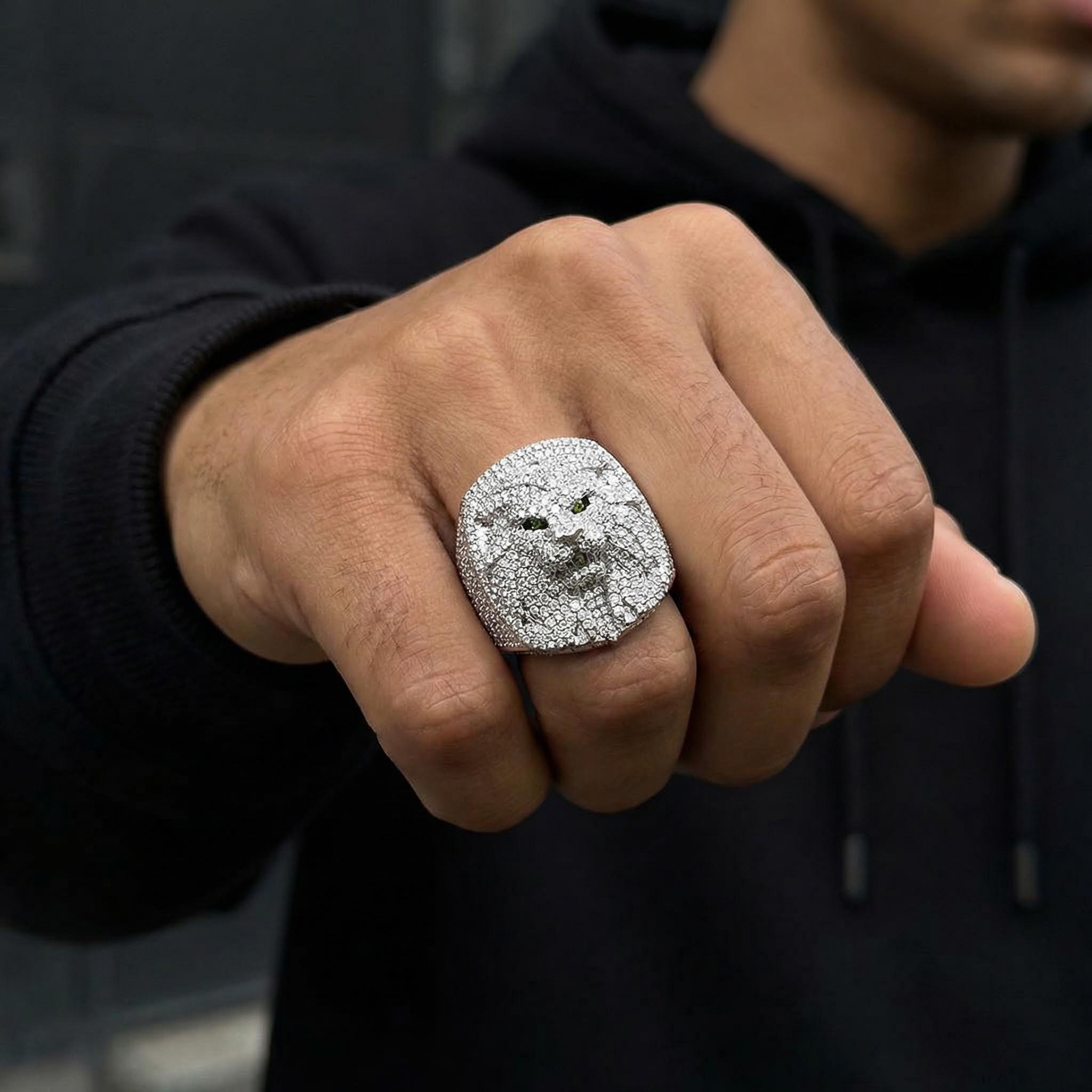 Iced Out Out Lion Ring Gold Premium Look Without Heavy Price - Image 3