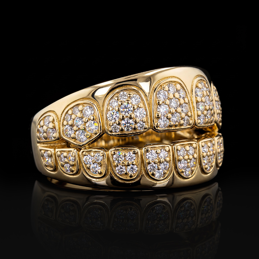 Iced Out Out Grill Ring Moissanite With Street Luxury Shine