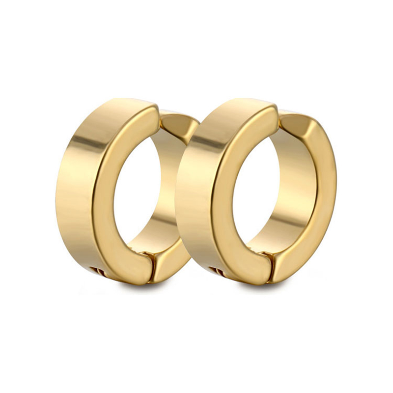 Clip On No-pierced Titanium Steel Earrings Silver With Street Luxury Shine - Image 5