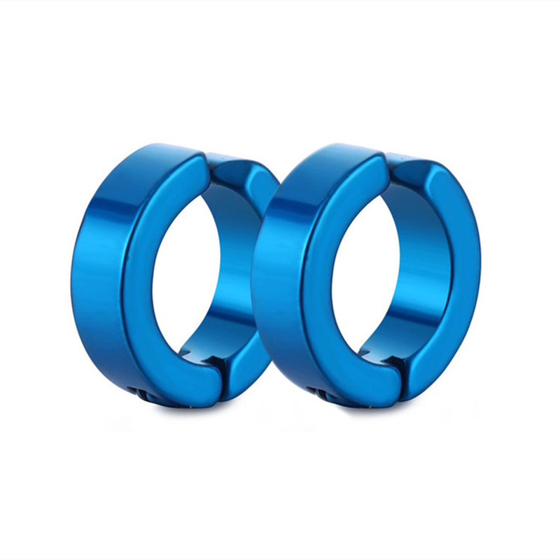 Clip On No-pierced Titanium Steel Earrings Silver With Street Luxury Shine - Image 7