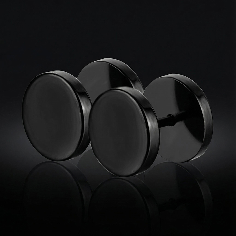 Round Stainless Steel Stud Earrings Bold Statement Style With Street Luxury - Image 5