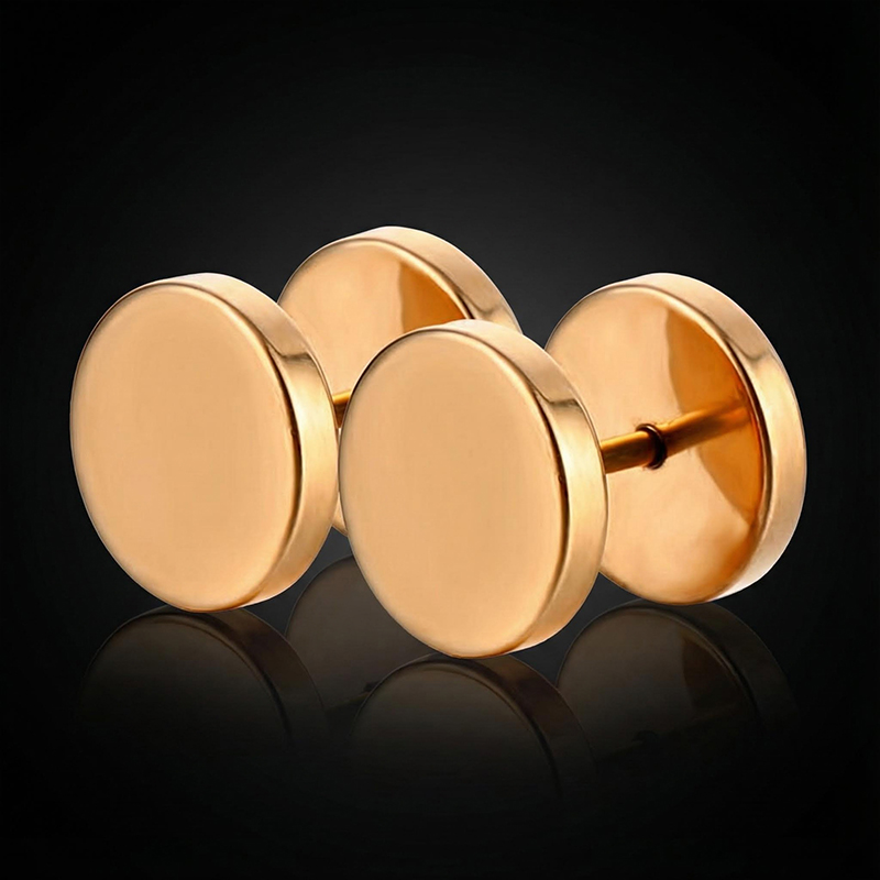 Round Stainless Steel Stud Earrings Bold Statement Style With Street Luxury - Image 8