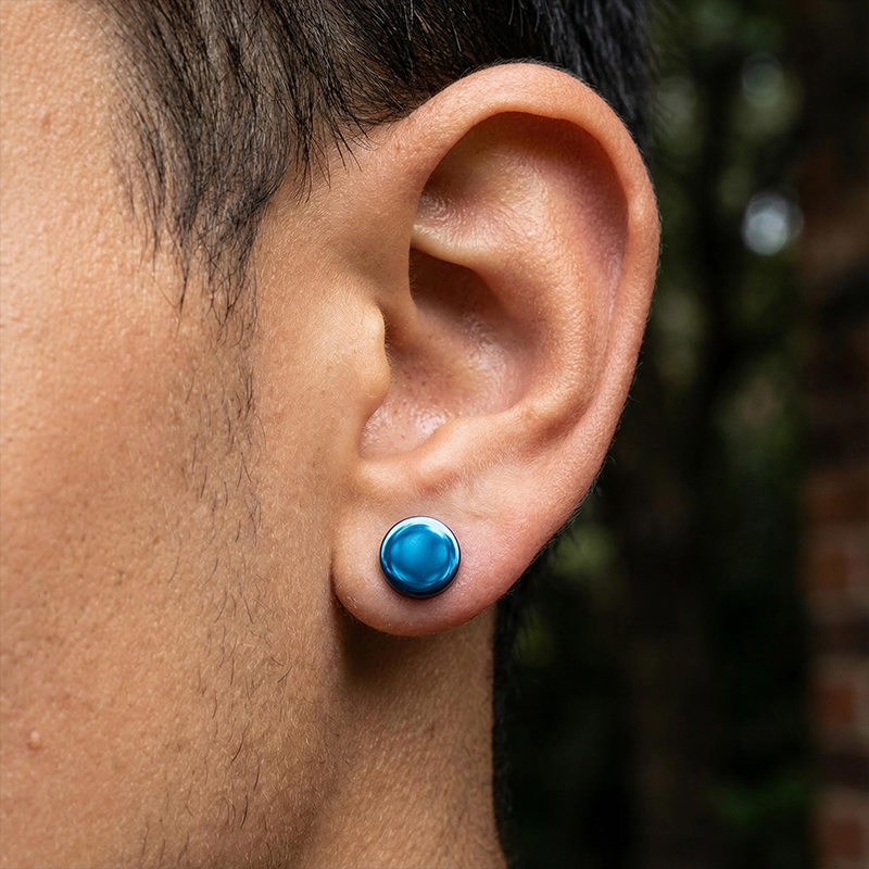 Round Stainless Steel Stud Earrings Bold Statement Style With Street Luxury - Image 9