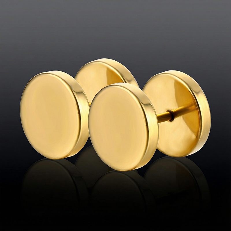 Round Stainless Steel Stud Earrings Bold Statement Style With Street Luxury