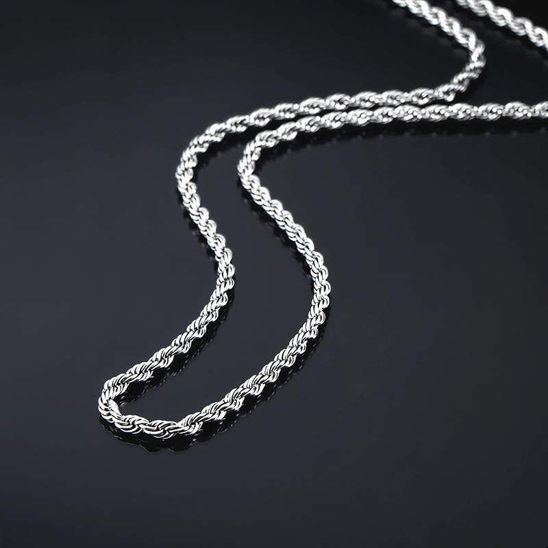 3mm Stainless Steel Rope Chain Bold Statement Style With Street Luxury - Image 3