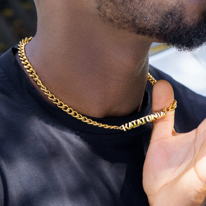 Street Luxury 8mm 20 Custom Initial Letter Cuban Chain In 18k Gold Plated - Image 7