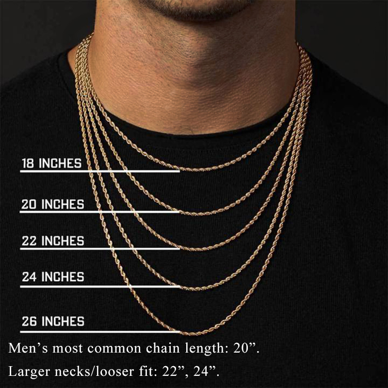 6mm 18k Gold Finish Rope Chain Gold With Bold Statement Appeal - Image 7