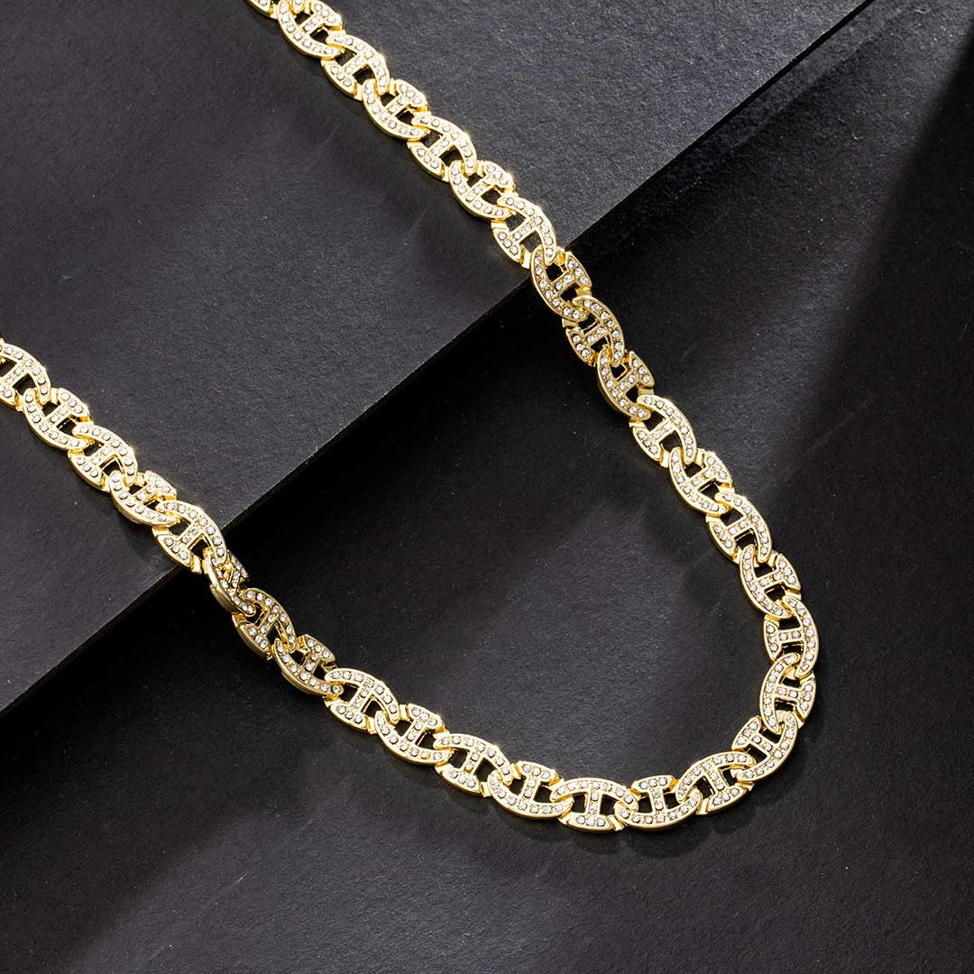 8mm Iced Out G-link Chain In Gold With Clean Street Luxury Style - Image 5