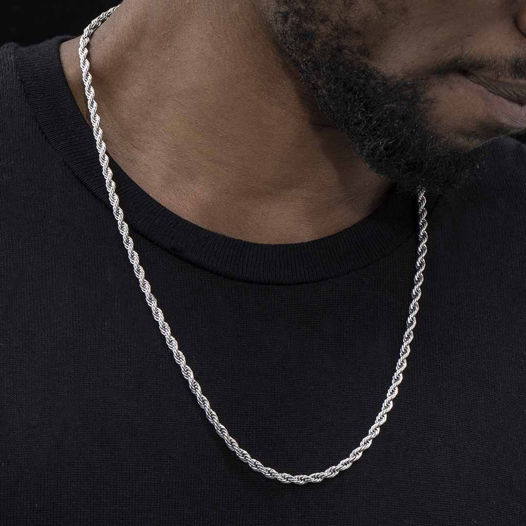 4mm Stainless Steel Rope Chain Bold Statement Style With Street Luxury