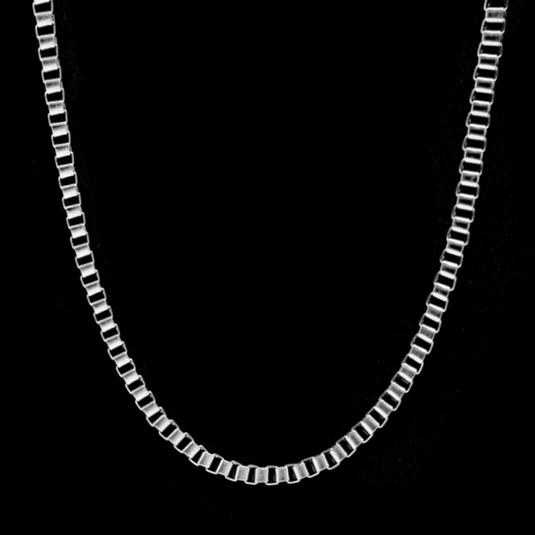 3mm Square Box Chain Bold Statement Style With Street Luxury - Image 3