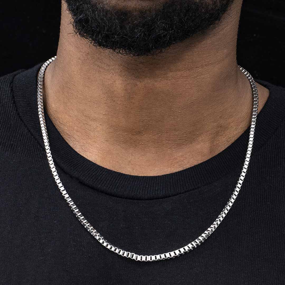 3mm Square Box Chain Bold Statement Style With Street Luxury
