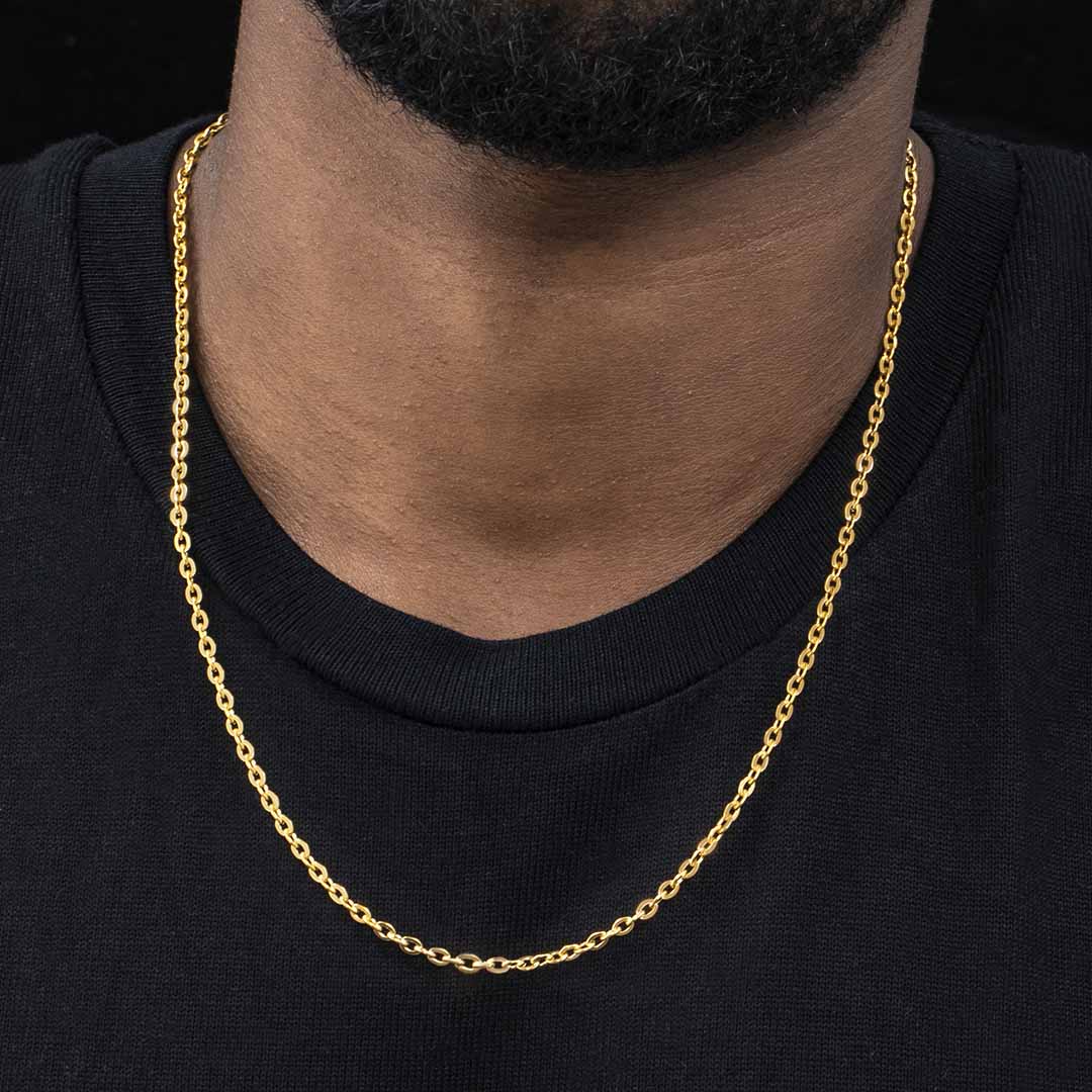 3mm Rolo Chain In Gold Gold Premium Look Without Heavy Price