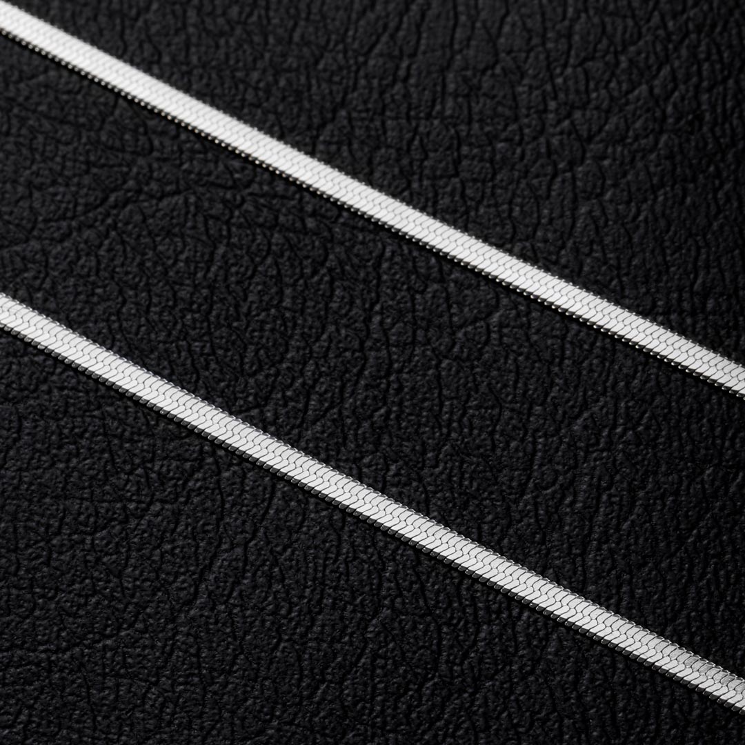 2mm Herringbone Chain Bold Statement Style With Street Luxury - Image 4