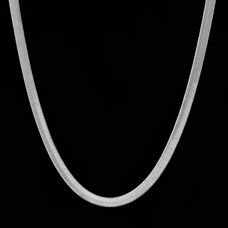 6mm Herringbone Chain Bold Statement Style With Street Luxury - Image 4